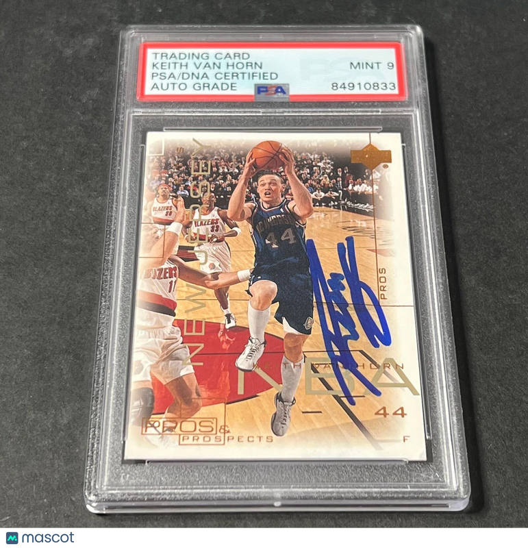 2000-01 Upper Deck Pros #52 Keith Van Horn Signed Card Auto 9 PSA Slabbed Nets