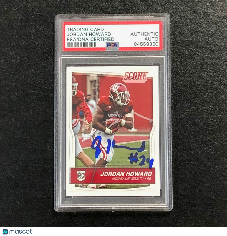 2016 Panini Score #365 Jordan Howard Signed Card AUTO PSA Slabbed