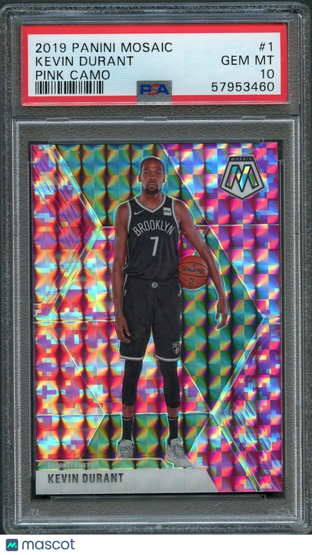 2019-20 Mosaic Pink Camo #1 Kevin Durant PSA 10 Nets