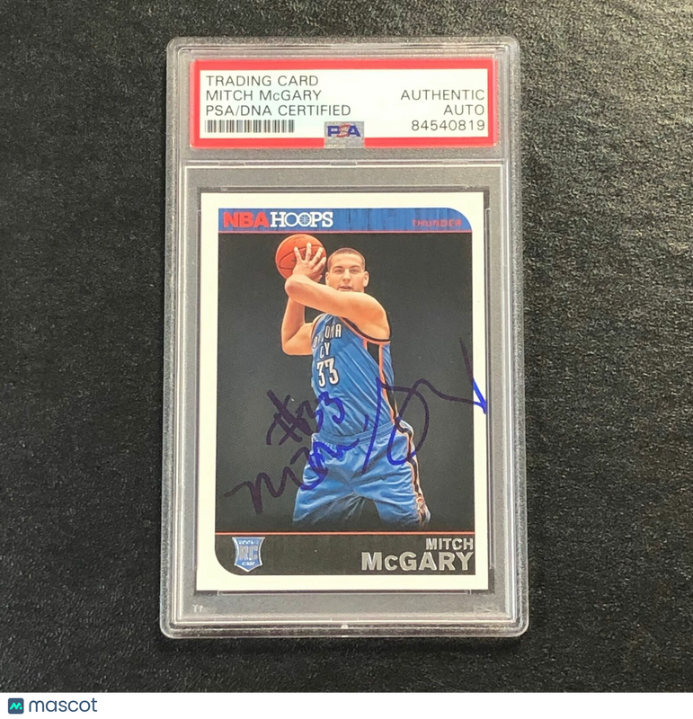 2014-15 NBA Hoops #278 Mitch McGary Signed Card AUTO PSA Slabbed RC Thunder