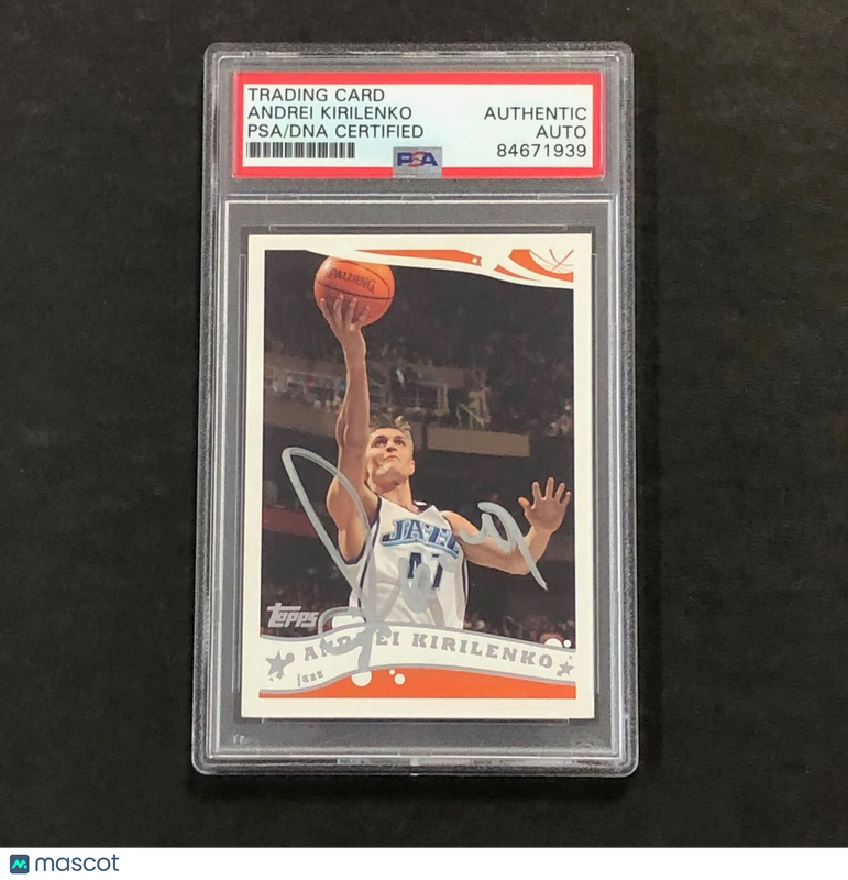 2005 Topps #47 Andrei Kirilenko Signed Card AUTO PSA Slabbed Jazz