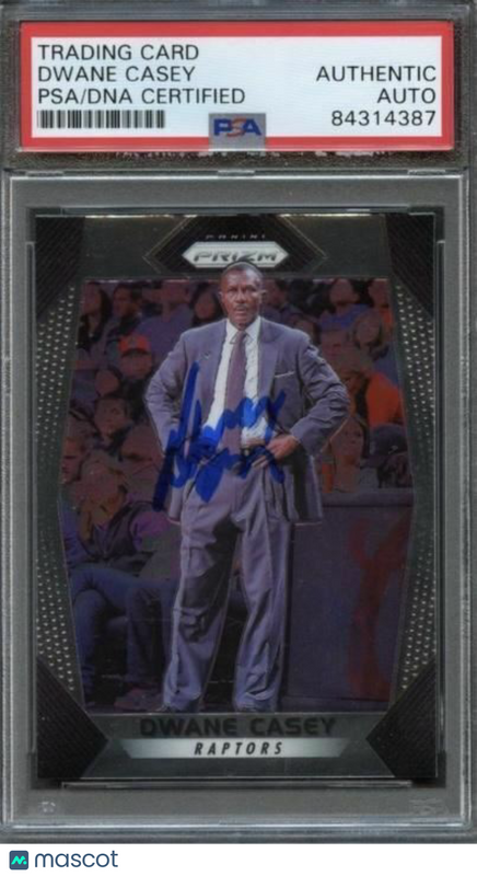 2017-18 Panini Prizm #40 DWANE CASEY Signed Card AUTO PSA Slabbed