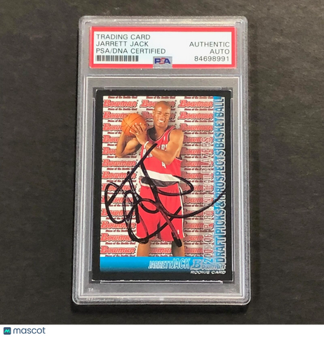 2005-06 Topps Bowman #120 Jarrett Jack Signed Card AUTO PSA Slabbed Trail Blazer