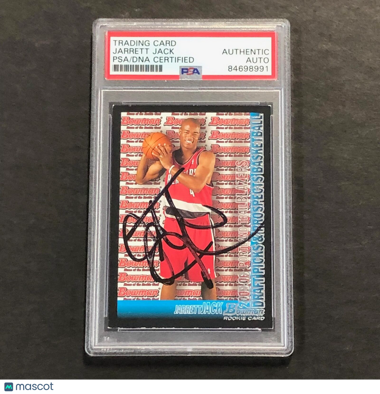2005-06 Topps Bowman #120 Jarrett Jack Signed Card AUTO PSA Slabbed Trail Blazer