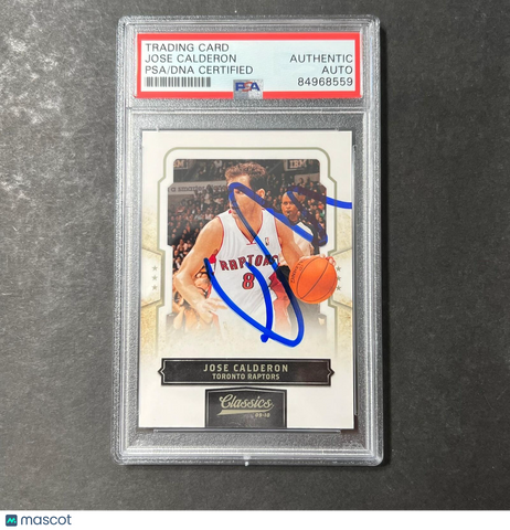 2010 Panini Amercia #17 Jose Calderon Signed Card AUTO PSA Slabbed Raptors