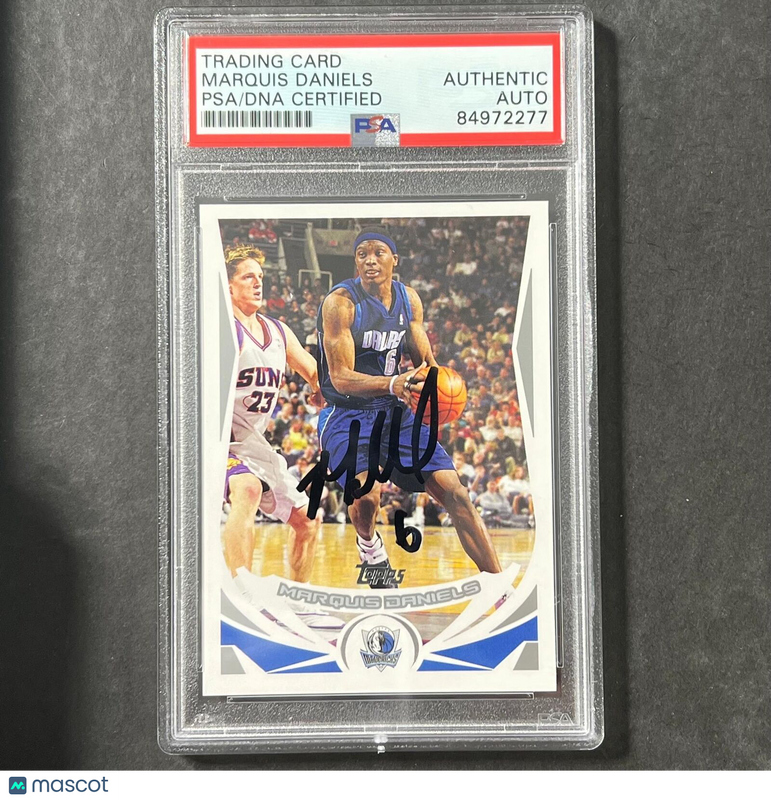 2004-05 Topps #92 Marquis Daniels Signed Card PSA Slabbed Mavericks