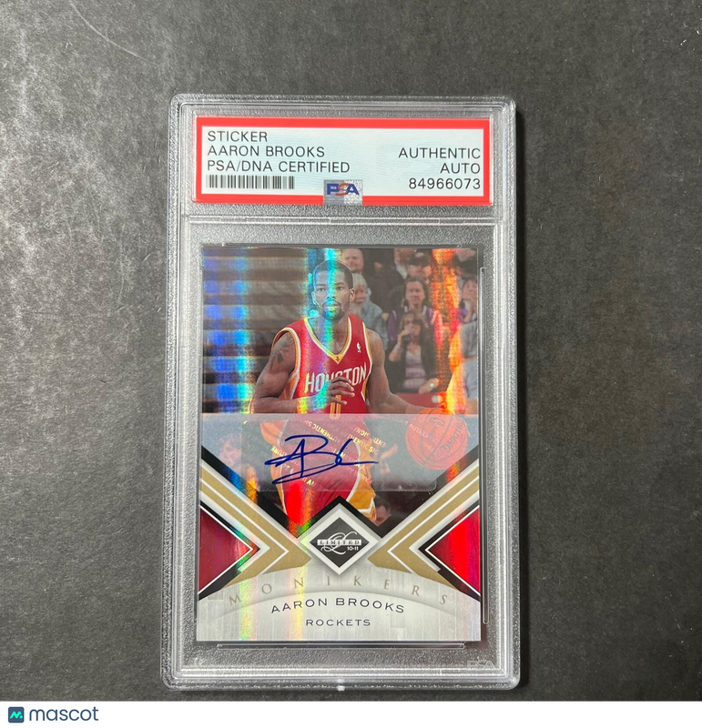2010 Panini America #22/29  Aaron Brooks Signed Card AUTO PSA/DNA Slabbed Rocket