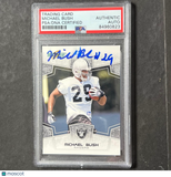 2008 Score #231 Michael Bush AUTO Signed Card PSA Slabbed Raiders