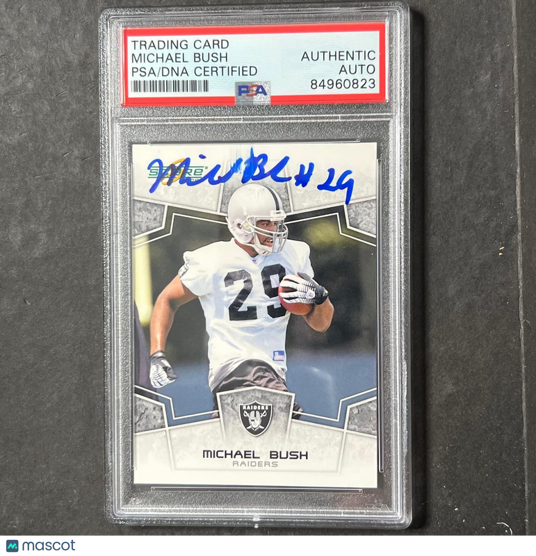 2008 Score #231 Michael Bush AUTO Signed Card PSA Slabbed Raiders