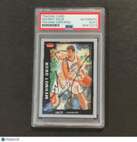 2008-09 NBA Fleer #122 Mehmet Okur Signed Card AUTO PSA Slabbed Jazz