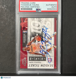 2009 Panini #24 Thaddeus Young Signed Card AUTO PSA Slabbed Sixers