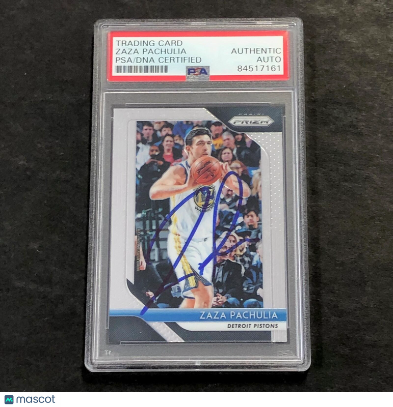 2018 Panini Prizm #192 Zaza Pachulia Signed Card AUTO PSA Slabbed Warriors