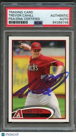 2012 Topps Update #US167 Trevor Cahill Signed Card PSA Slabbed Auto Dbacks