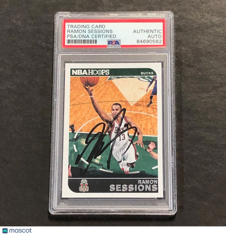 2014-15 Panini NBA Hoops #233 Ramon Sessions Signed AUTO PSA Slabbed Bucks