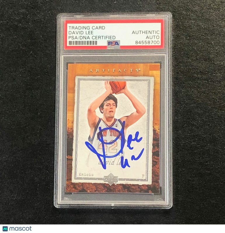 2007-08 UPPER DECK ARTIFACTS #63 David Lee Signed Card AUTO PSA Slabbed Knicks