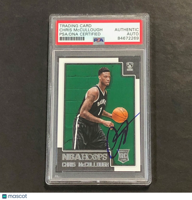 2015-16 NBA Hoops #286 Chris McCullough Signed Card AUTO PSA Slabbed Nets