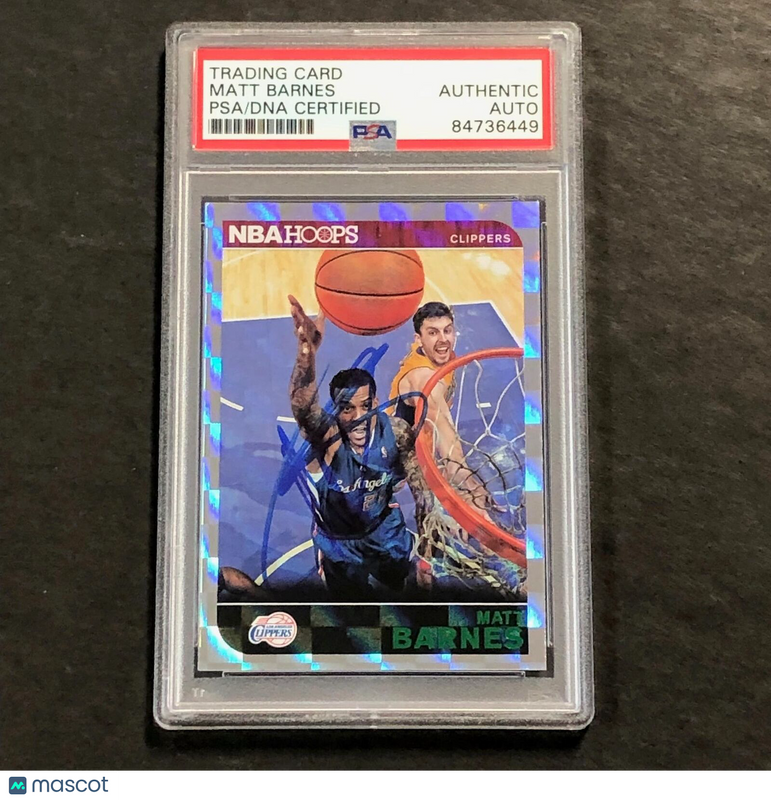2014-15 Panini NBA Hoops #136 Matt Barnes Signed Card AUTO PSA Slabbed Clippers