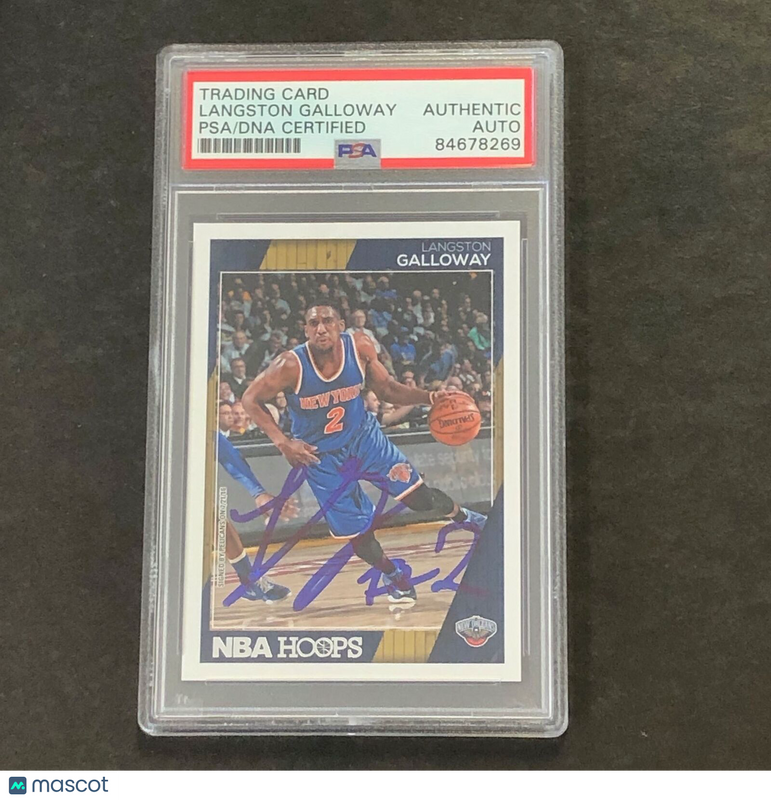 2016-17 NBA Hoops #223 Langston Galloway Signed Card AUTO PSA Slabbed Pelicans
