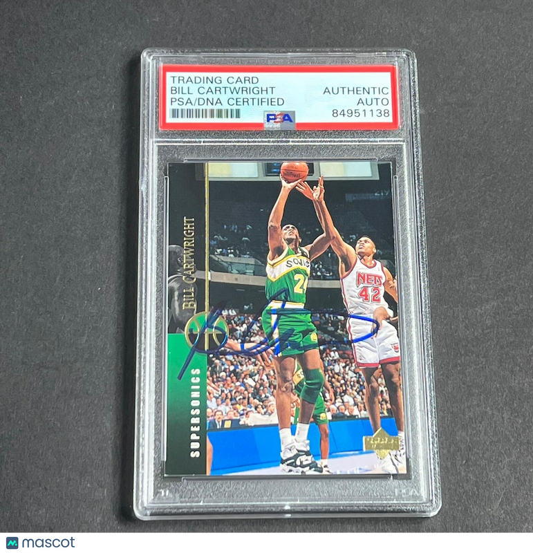 1992-93 Upper Deck #317 Bill Cartwright Signed Card Auto PSA Slabbed Supersonics