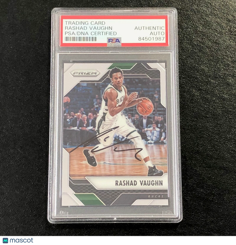 2016-17 Panini Prizm #20 Rashad Vaughn Signed Card AUTO PSA Slabbed Bucks
