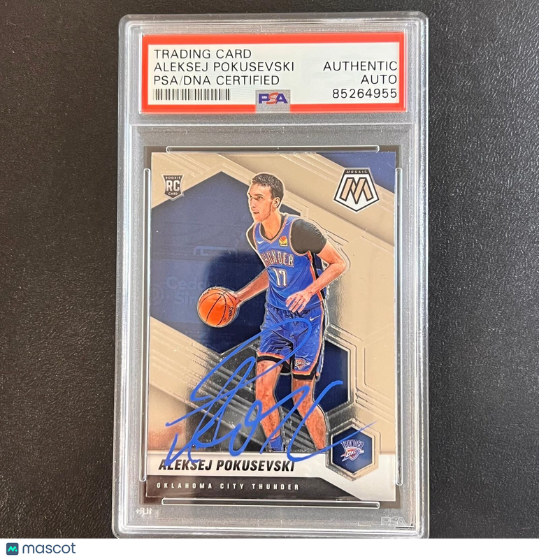 2020-21 Panini Mosaic #226 Aleksej Pokusevski Signed Card AUTO PSA Slabbed RC Th