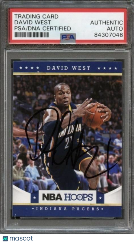 2012-13 NBA Hoops #94 David West Signed Card AUTO PSA Slabbed