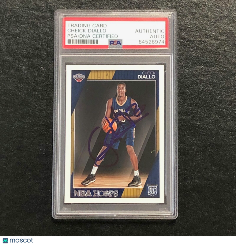 2016-17 NBA Hoops #289 Cheick Diallo Signed Card AUTO PSA Slabbed RC Pelicans