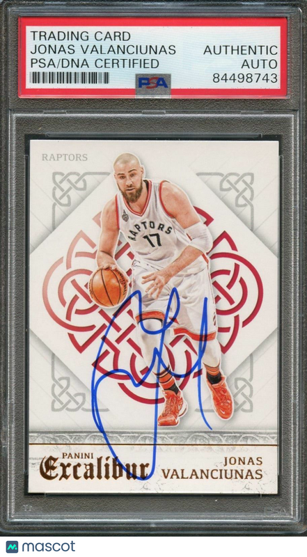 2015-16 PANINI EXCALIBUR #5 Jonas Valanciunas Signed Card AUTO PSA Slabbed Toron