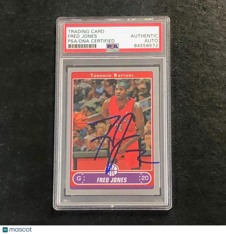 2006-07 Topps Chrome #145 FRED JONES Signed Card Auto PSA Slabbed Raptors
