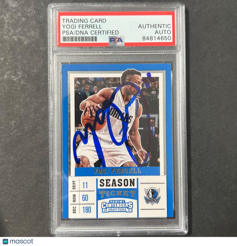 2017-18 Panini Contenders Draft #50 Yogi Ferrell Signed Card AUTO PSA Slabbed Ma