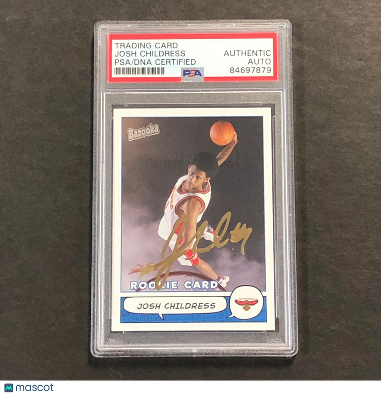 2005 Topps Bazzoka #172 Josh Childress Signed Card AUTO PSA Slabbed RC Hawks