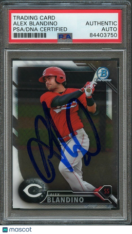 2016 Bowman Chrome Prospect #BCP 119 Alex Blandino Signed Card PSA Slabbed Auto
