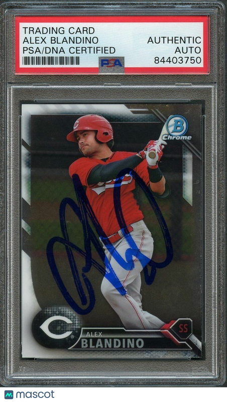 2016 Bowman Chrome Prospect #BCP 119 Alex Blandino Signed Card PSA Slabbed Auto