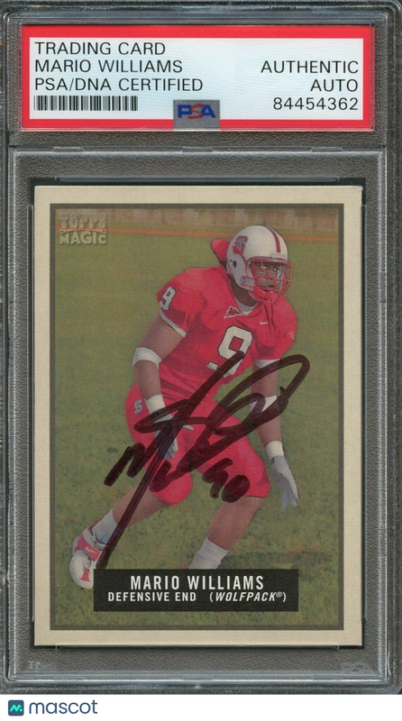 2009 Topps Magic #187 Mario Williams Signed Card PSA Slabbed