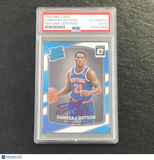 2017-18 Donruss Optic Rated Rookie #166 Damyean Dotson Signed Card AUTO PSA Slab