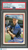 1989 Topps Traded #94T Clay Parker Signed Card PSA Slabbed Auto Yankees