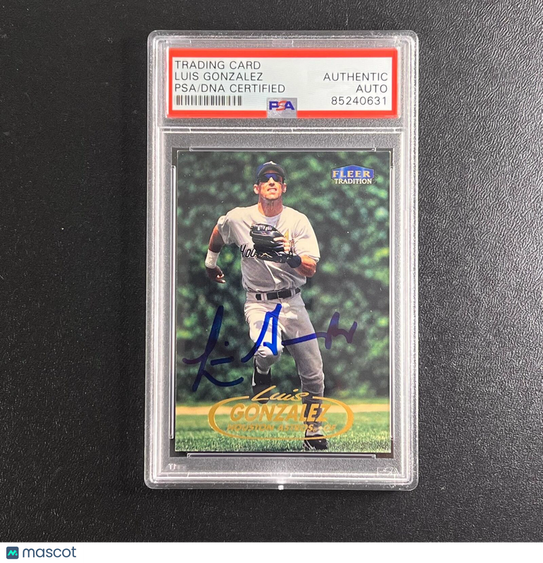 1998 Fleer #26 Luis Gonzalez Signed Card PSA Slabbed AUTO Astros