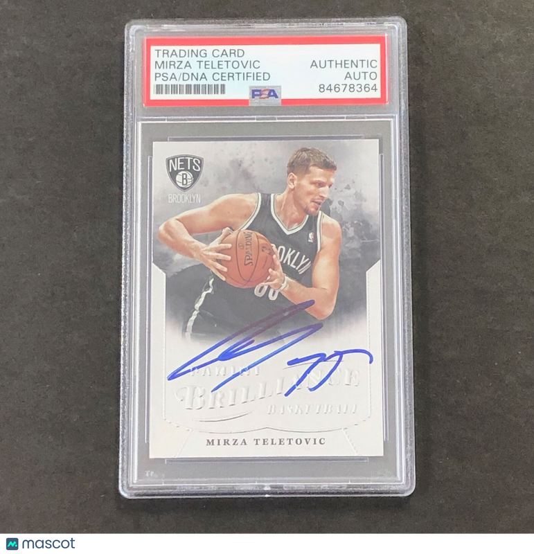 2012-13 Panini Brilliance #252 Mirza Teletovic Signed Card PSA Slabbed Nets