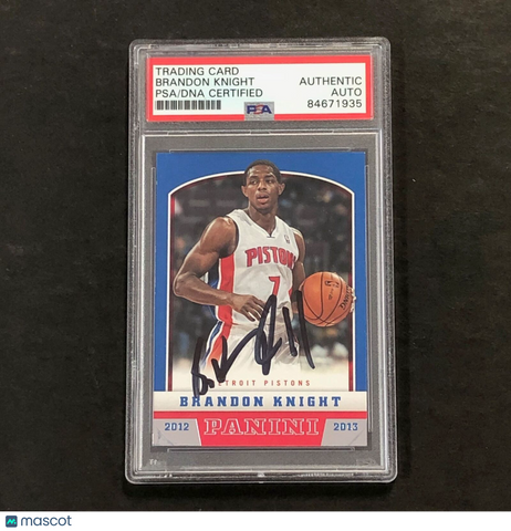 2012-13 Panini #202 Brandon Knight Signed Card Auto PSA Slabbed Pistons