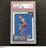 2015-16 NBA Hoops #290 Justin Anderson Signed Card Auto PSA Slabbed Mavericks