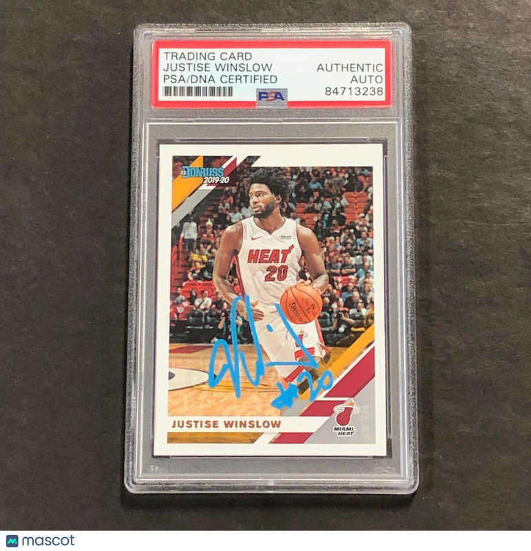 2019-20 Panini Donruss #111 Justise Winslow Signed Card AUTO PSA/DNA Slabbed Hea