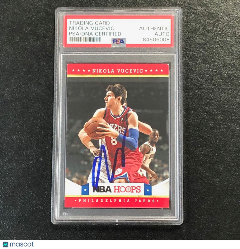 2012 NBA Hoops #237 Nikola Vucevic Signed Card AUTO PSA Slabbed 76ers