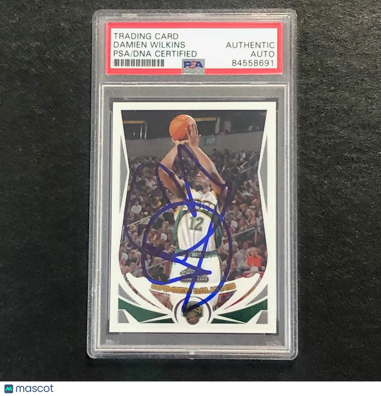 2004-05 Topps Chrome Basketball #214 Damien Wilkins Signed Card Auto PSA Slabbed Supersonics