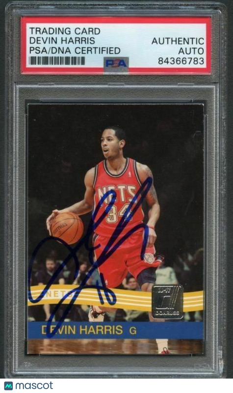 2010-11 Panini Donruss #12 Devin Harris Signed Card AUTO PSA Slabbed Nets