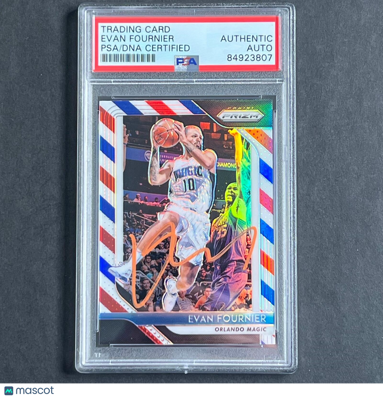 2018-19 Panini Prizm #139 EVAN FOURNIER Signed Card AUTO PSA Slabbed Magic
