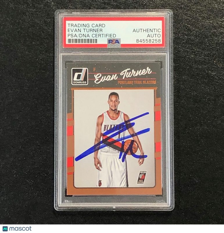 2016-17 Donruss Basketball #132 Evan Turner Signed Card AUTO PSA Slabbed Trailbl