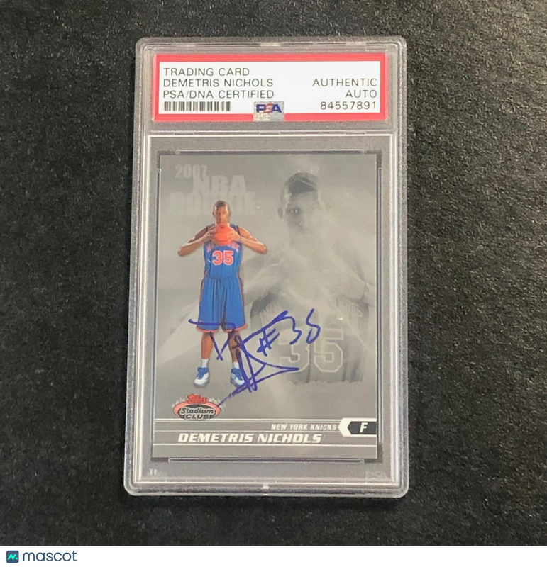 2007-08 Topps Stadium Club #147 Demetris Nichols Signed Card Auto PSA Slabbed Knicks