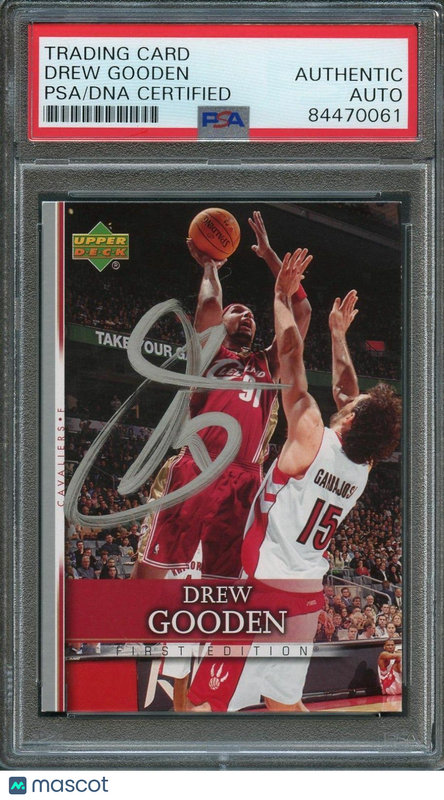 2007-08 Upper Deck First Edition #121 Drew Gooden Signed Card AUTO PSA/DNA Slabb