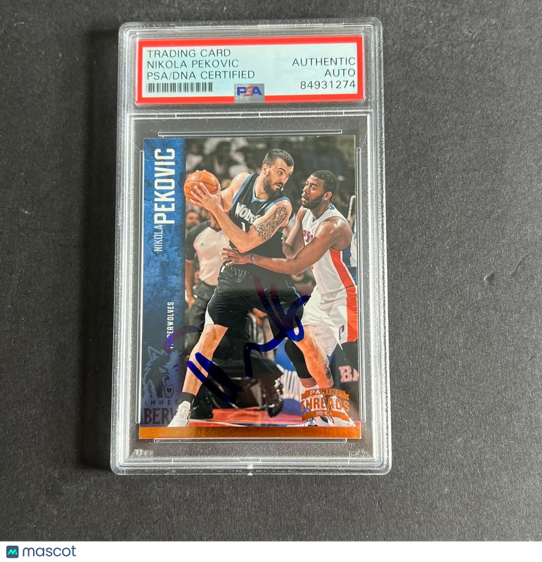 2012-13 Panini Threads #89 Nikola Pekovic Signed Card AUTO PSA Slabbed Timberwol