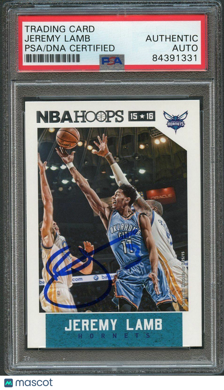 2015-16 NBA Hoops #103 Jeremy Lamb Signed Card AUTO PSA Slabbed